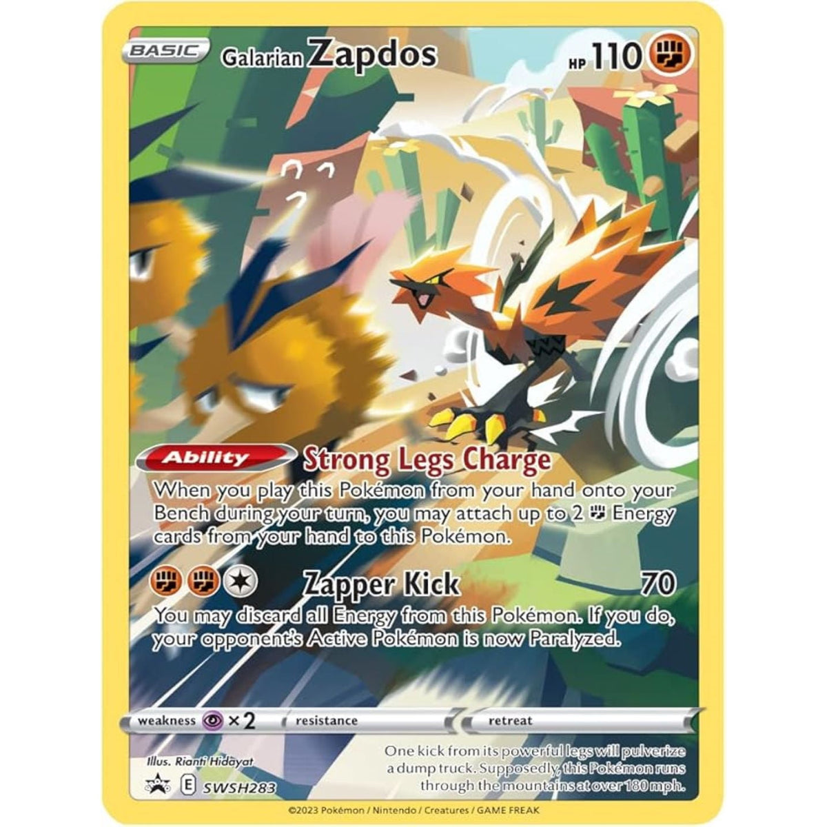 Pokemon Tin: Crown Zenith Galarian Zapdos - 4 Packs Card Game Pokemon
