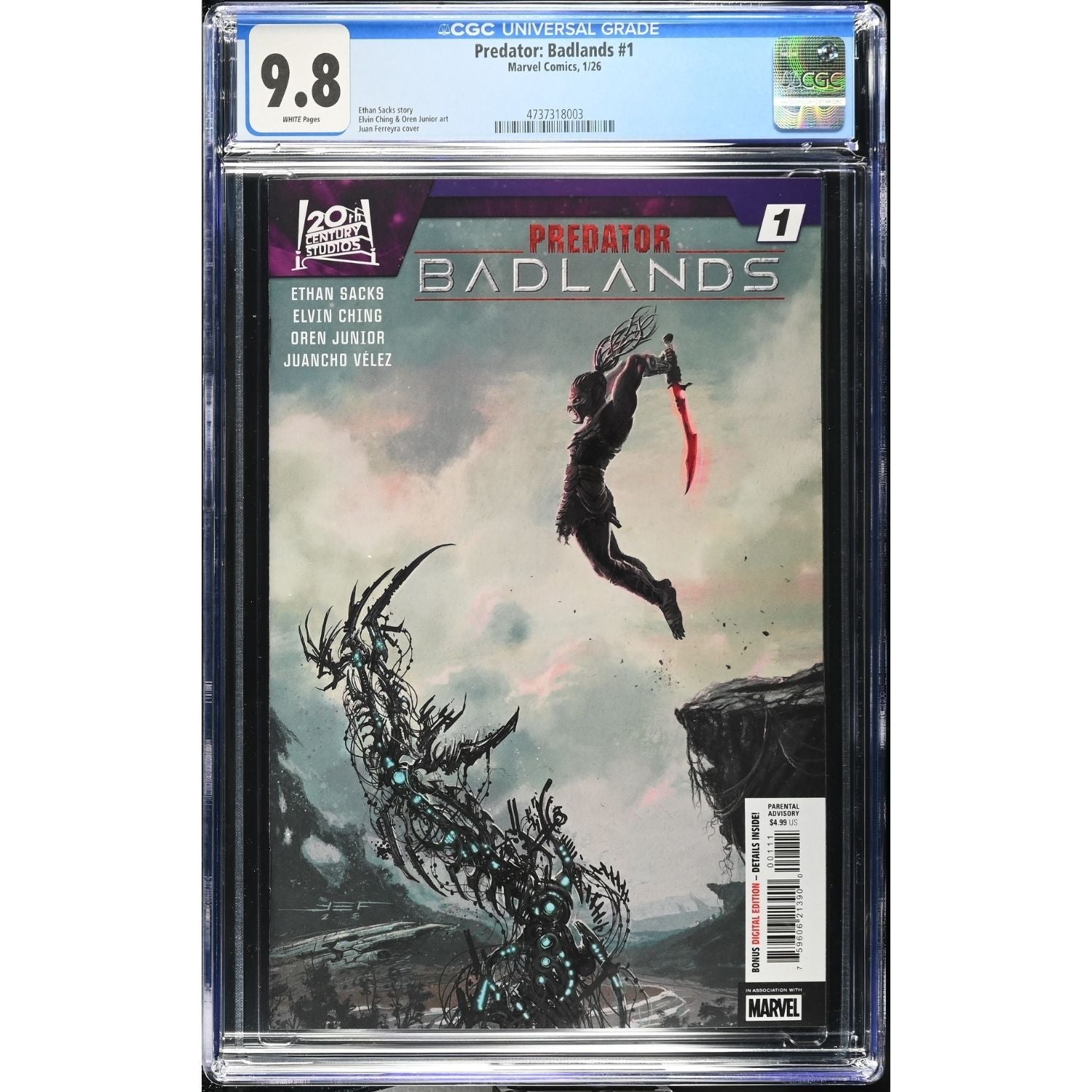 Predator Badlands: #1 [Juan Ferreyra CGC 9.8 CVR A] 2025 Comics Marvel Comics