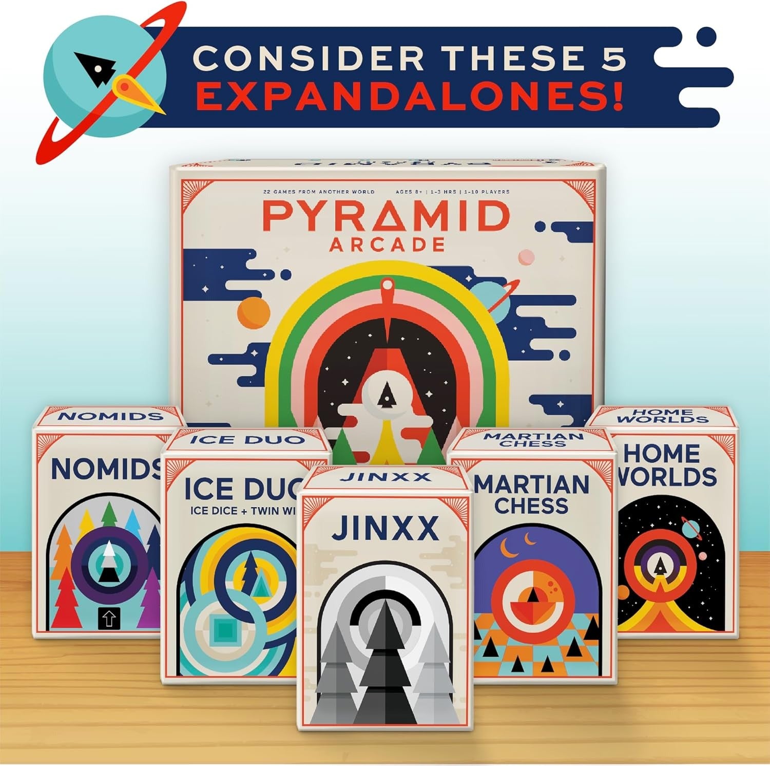 Pyramid Arcade [Board Game, 1-10 Players] Board Game Looney Labs