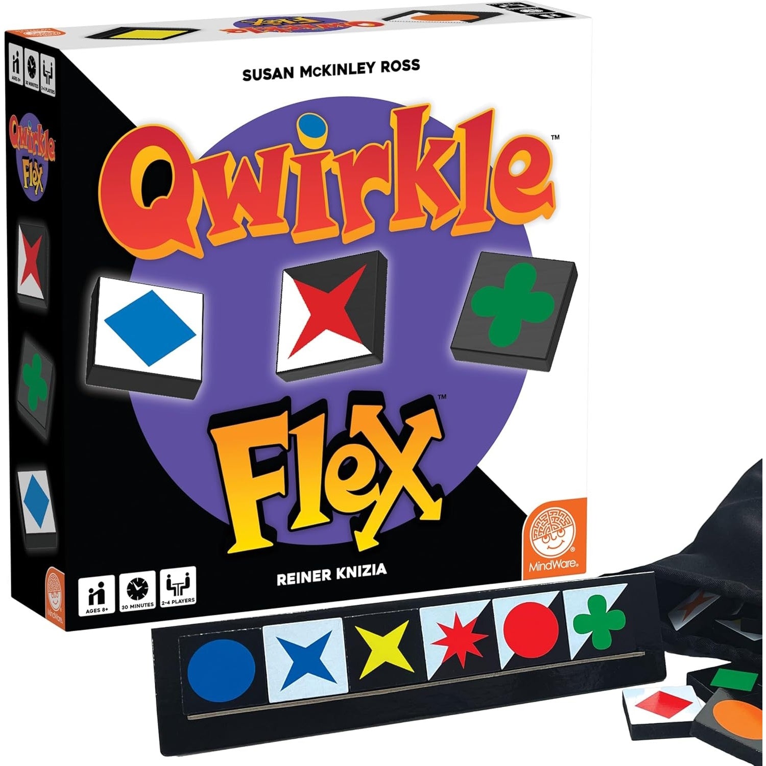 Qwirkle Flex [Board Game, 2-4 Players] Board Game MindWare