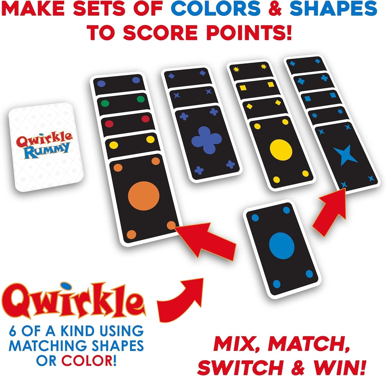 Qwirkle Rummy [Board Game, 2-4 Players] Board Game MindWare