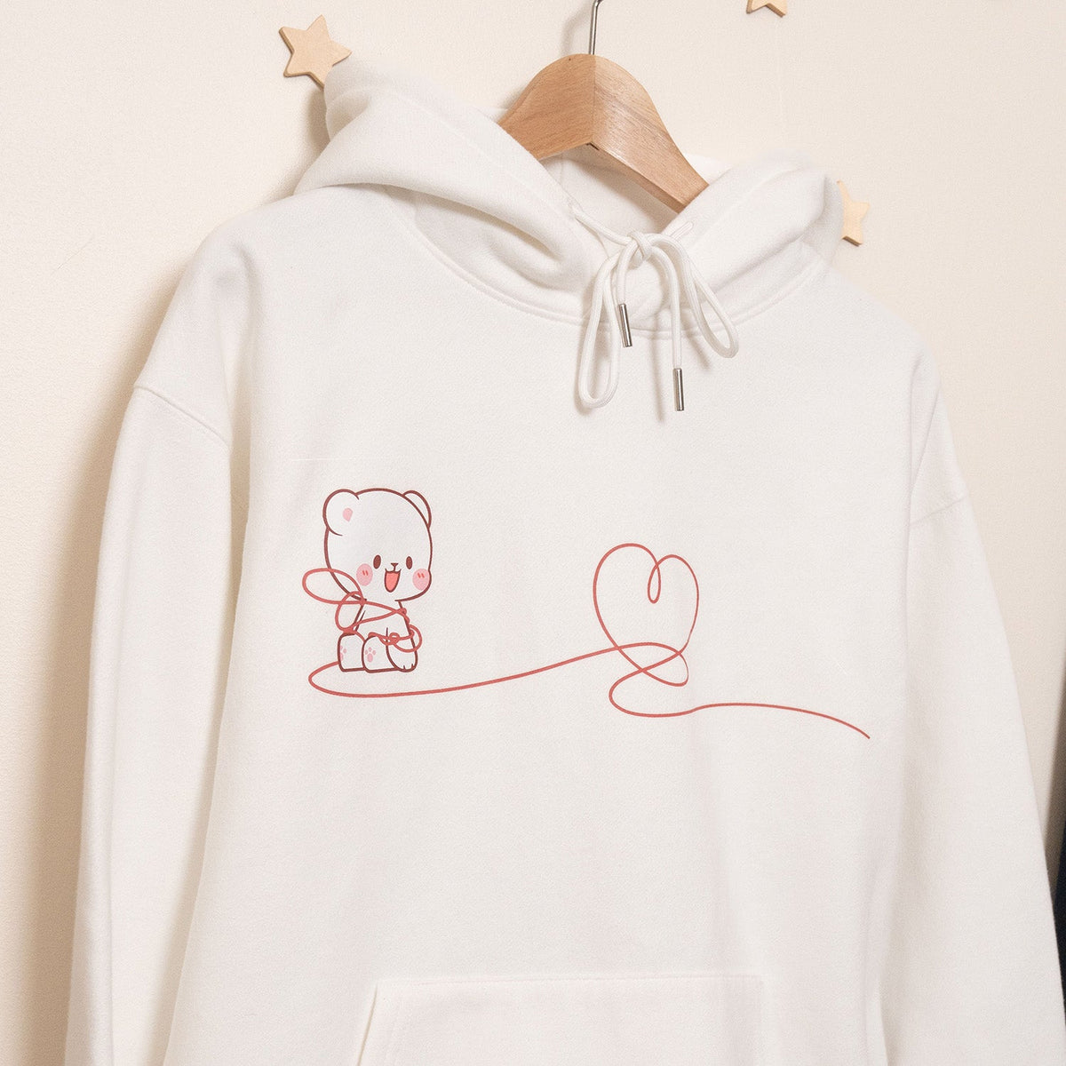 Milk Mocha Bear: Red String Hoodie - Milk Hoodies Milk Mocha Bear