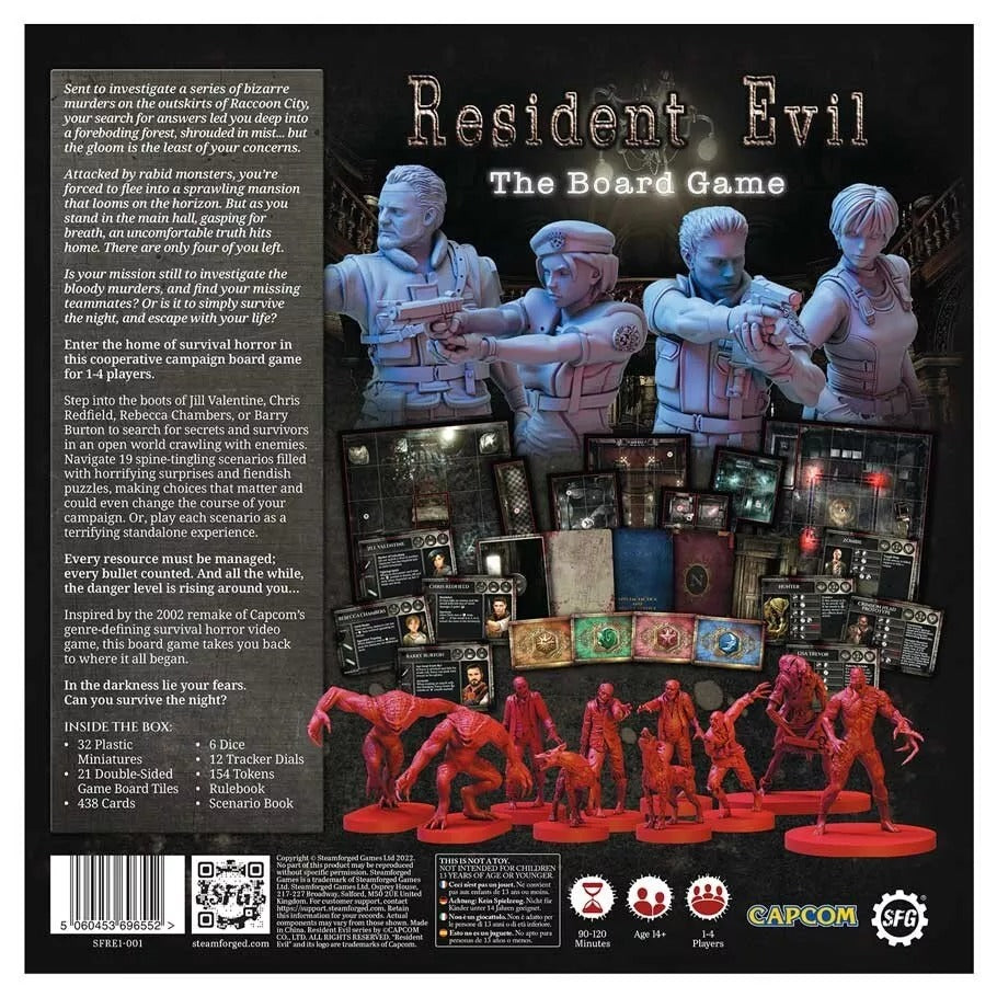 Resident Evil: The Board Game - Core [Board Games, 1-4 Players] Board Game Steamforged Games