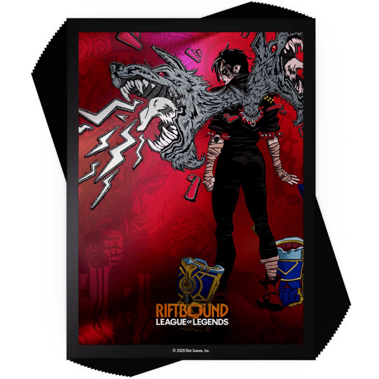 Riftbound League of Legends TCG: Unleashed Art Sleeves #1 - Vi (100 Count) Card Game Accessories UVS Games