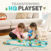 Robocar Poli: Transforming Headquarter Station Playset & Rescue Center Race Track Set Toys & Games ROI Visual