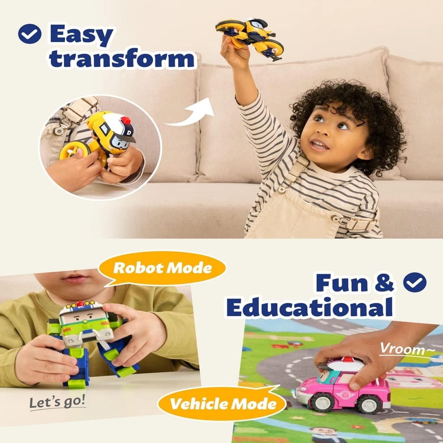 Robocar Poli: Transforming Robot - [Droney] Toys & Games ROI Visual