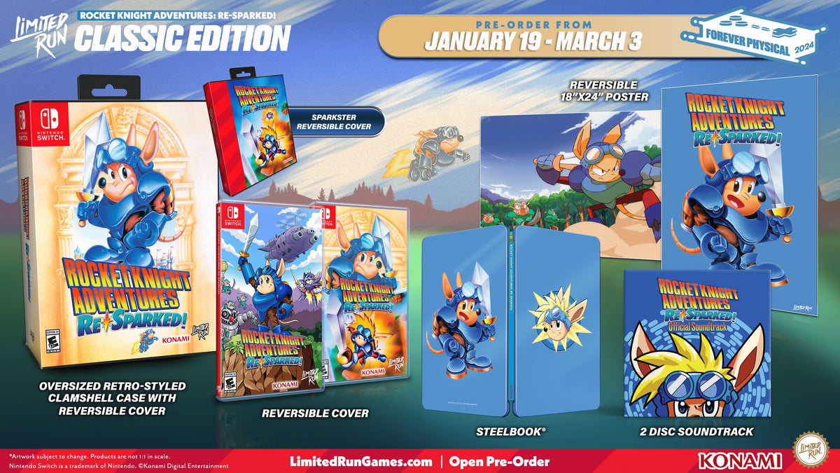 Rocket Knight Adventures: Re-Sparked Classic Edition - Limited Run #209 [Nintendo Switch] Nintendo Switch Video Game Limited Run Games
