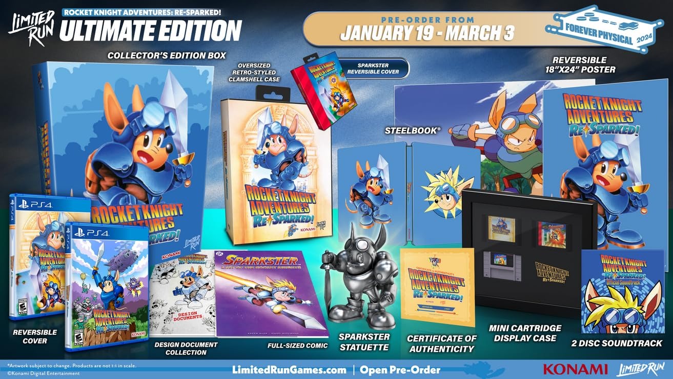 Rocket Knight Adventures: Re-Sparked Ultimate Edition - Limited Run #532 [PlayStation 4] PlayStation 4 Video Game Limited Run Games