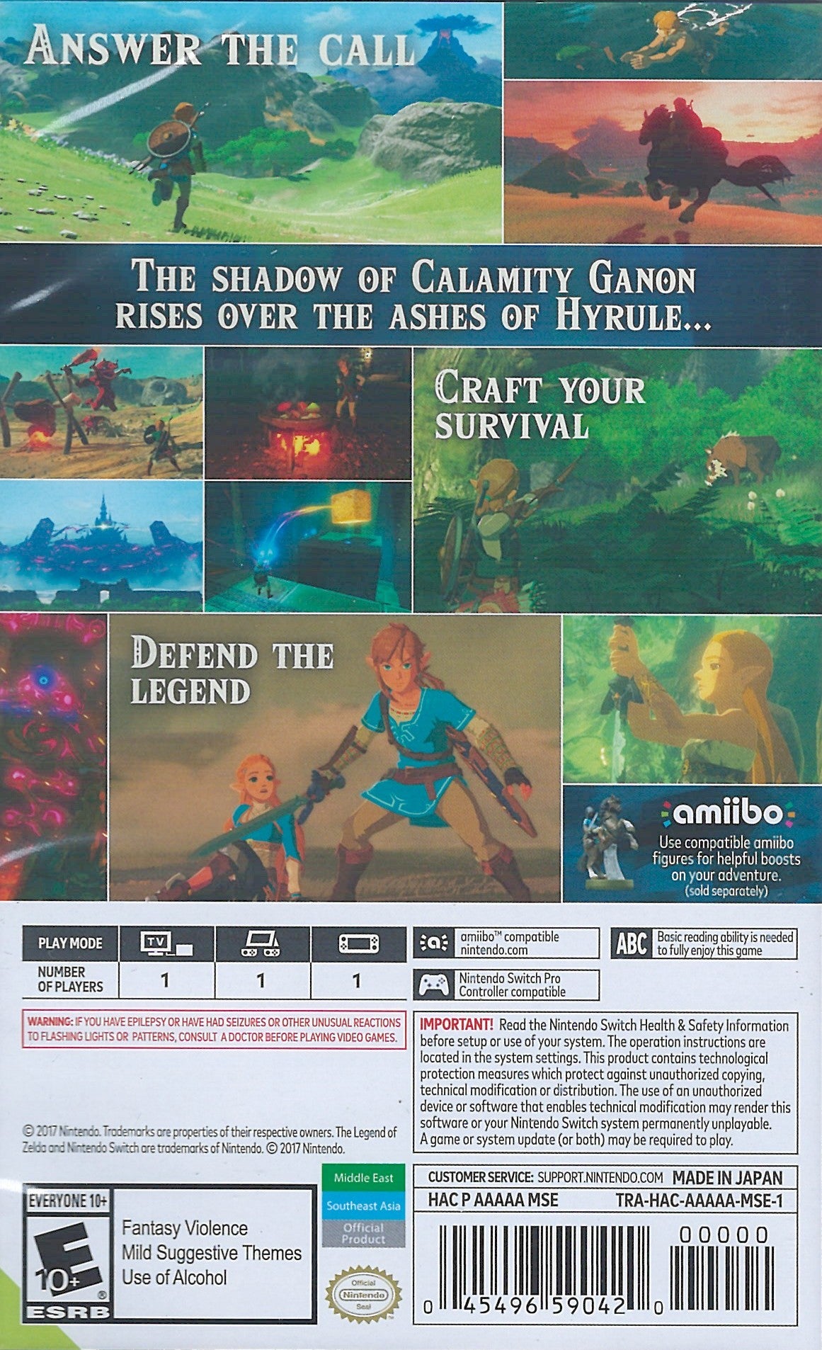 The Legend Of Zelda: Breath Of The Wild [Nintendo Switch] Nintendo Switch Video Game Nintendo