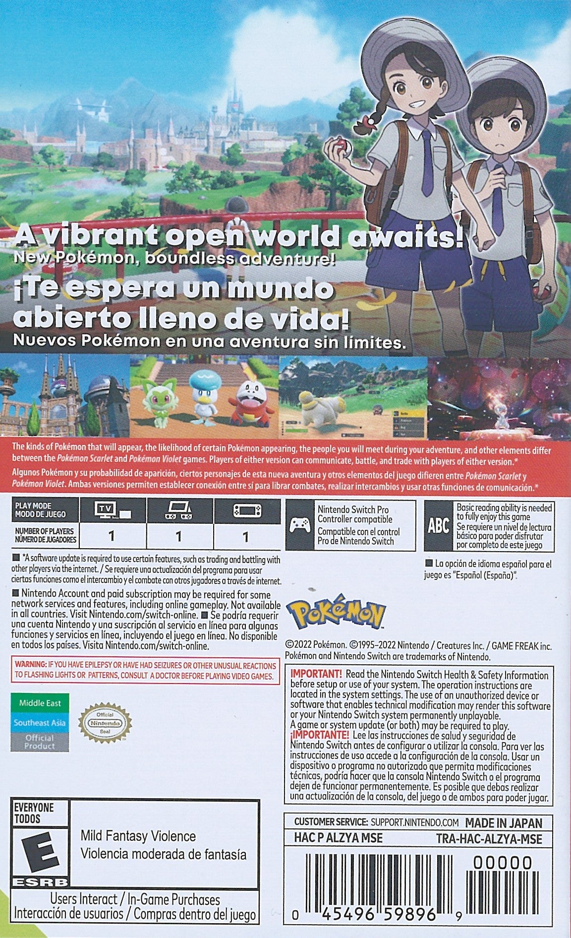 Pokemon Violet [Nintendo Switch] Nintendo Switch Video Game Nintendo