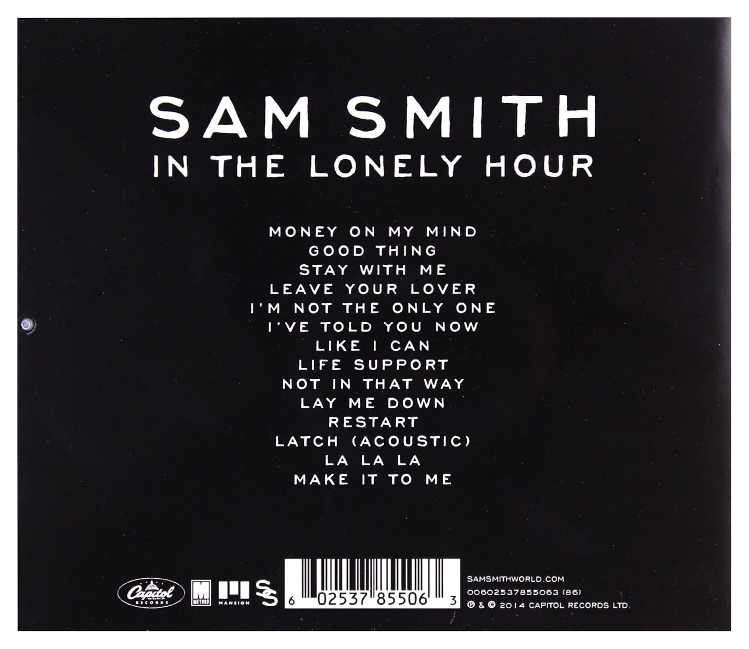 Sam Smith: In the Lonely Hour [Audio CD] Audio CD/Vinyl Capitol Records