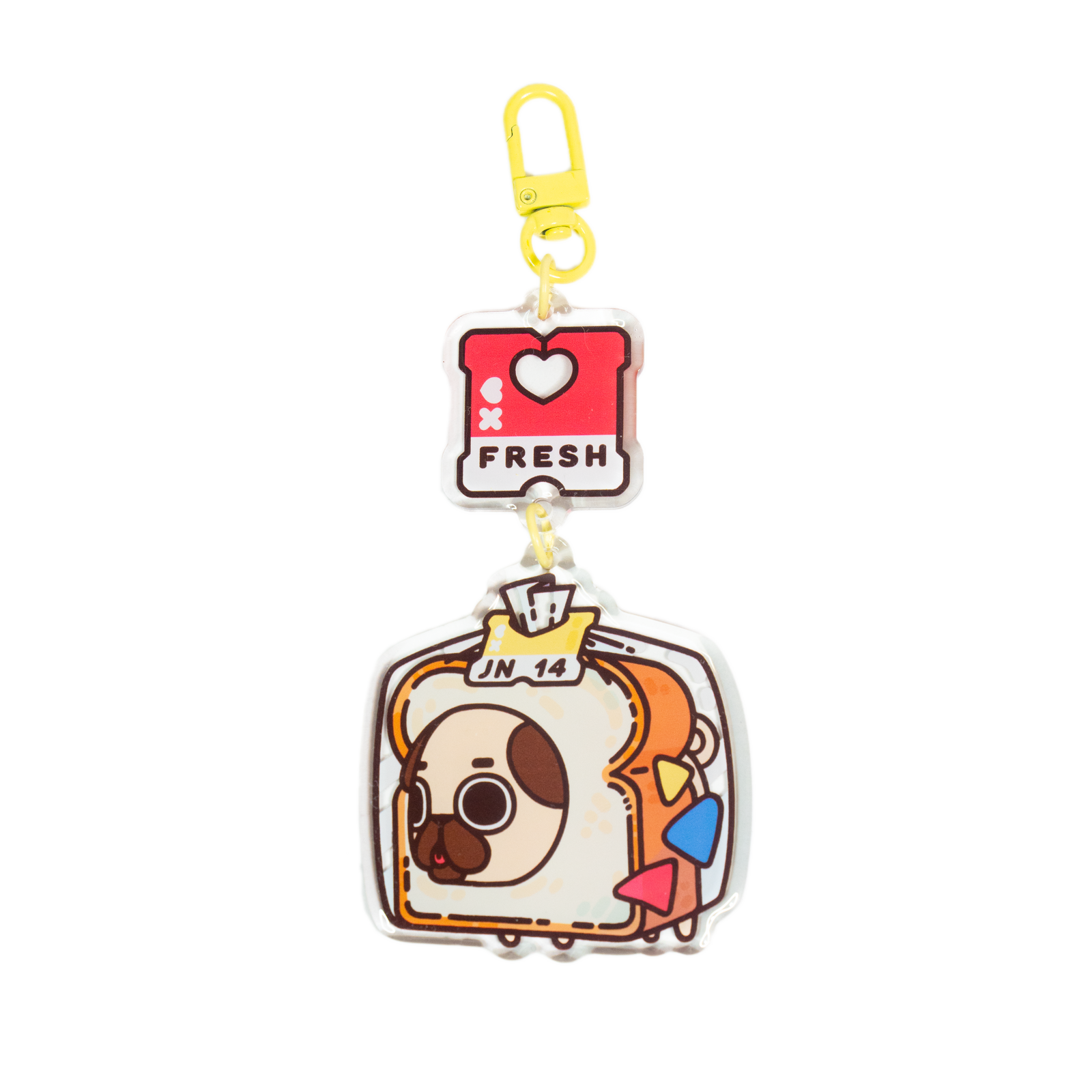 Puglie: Fresh Bread Puglie Acrylic Keychain Accessory Puglie