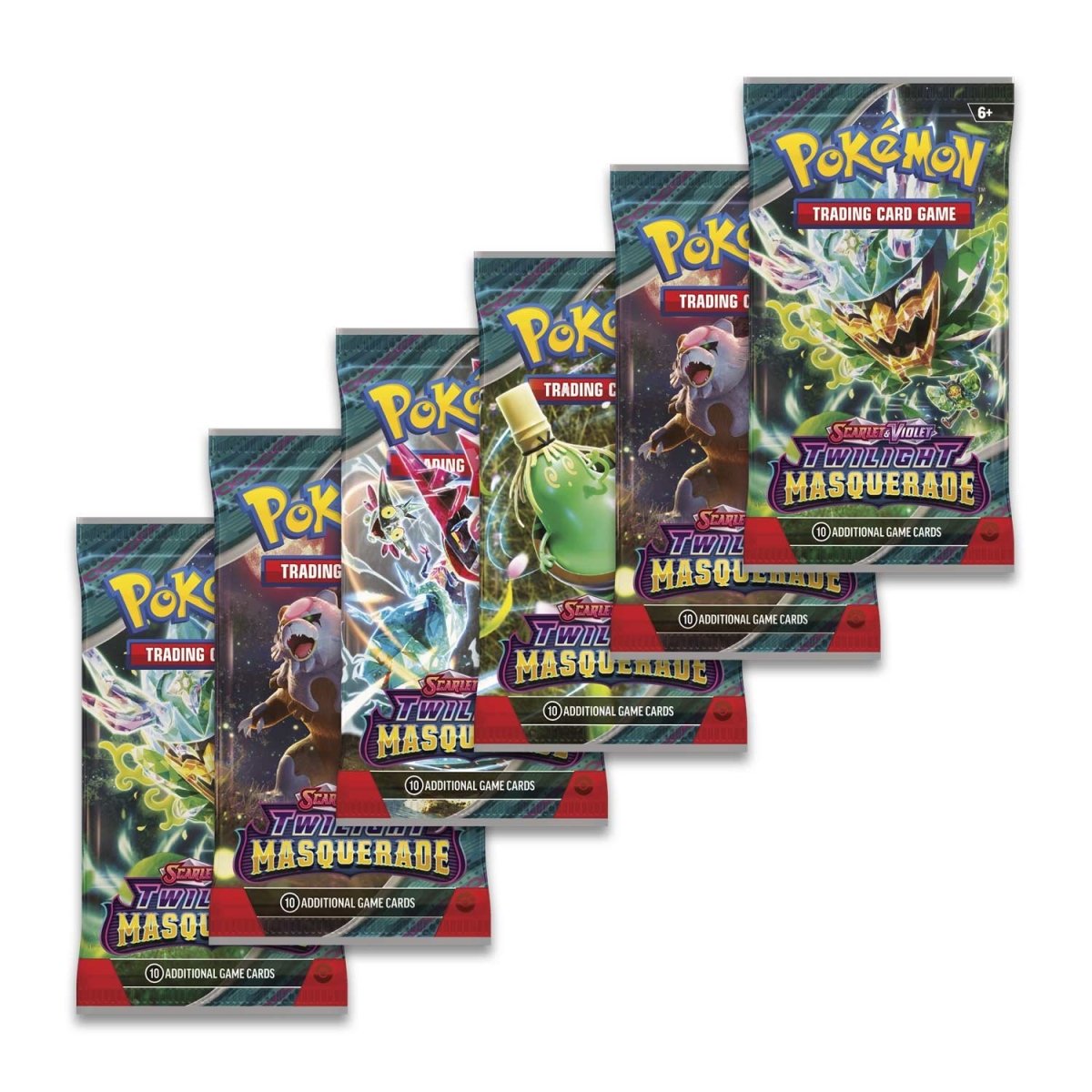 Pokemon TCG: Scarlet & Violet - Twilight Masquerade Booster Bundle - 6 Packs Card Game Pokemon   