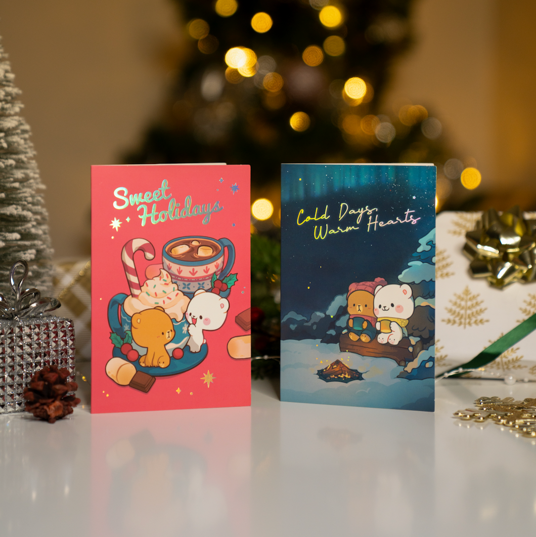 Milk Mocha Bear: Christmas Card - Sweet Holidays Greeting & Note Cards Milk Mocha Bear