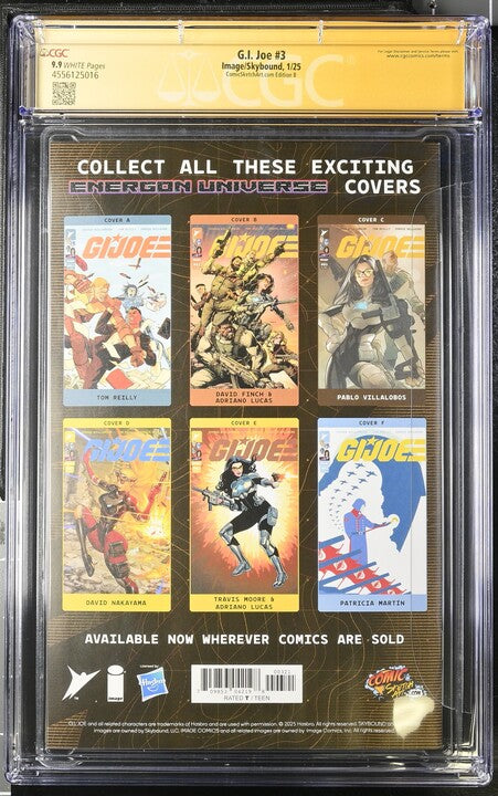 G.I. Joe: #3 [ Frank Cho CGC 9.9 Signature Series] 2025 Comics Image Comics