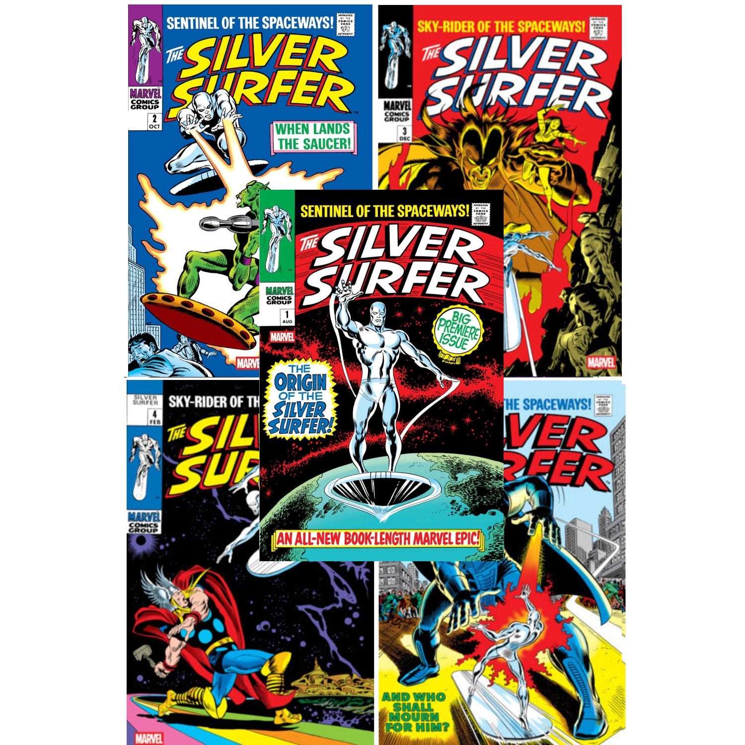 Silver Surfer Facsimile Set: #1-5 [John Buscema CVR A] 2026 Comics Marvel Comics