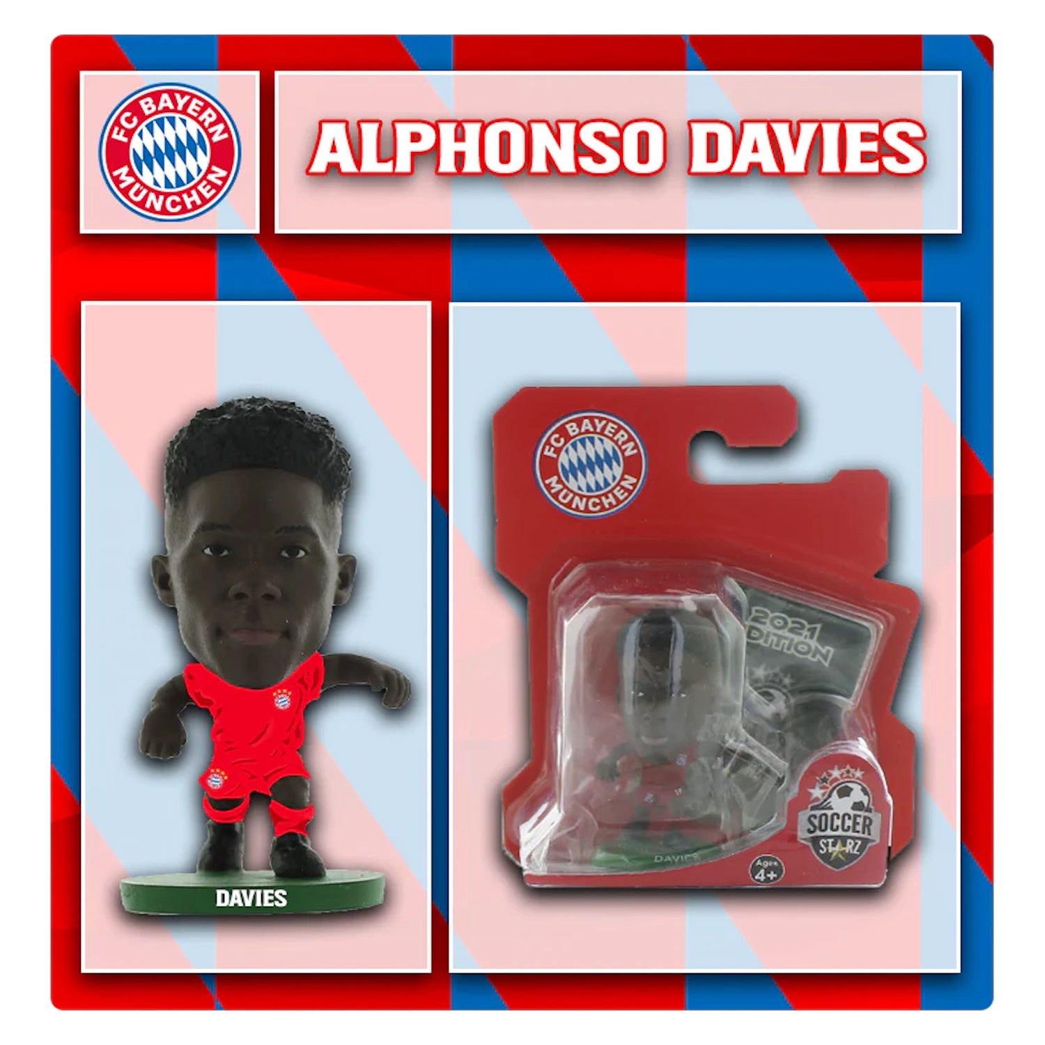 SoccerStarz: Bayern Munich - Alphonso Davies Toys & Games Soccerstarz