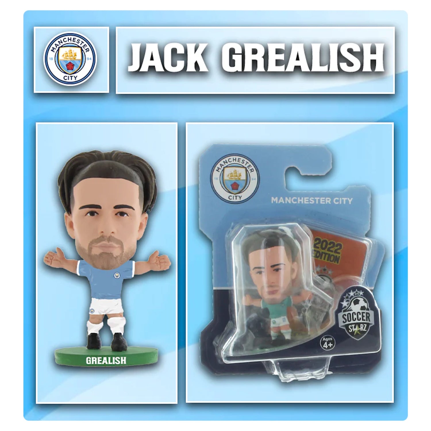 SoccerStarz: Manchester City - Jack Grealish Toys & Games Soccerstarz