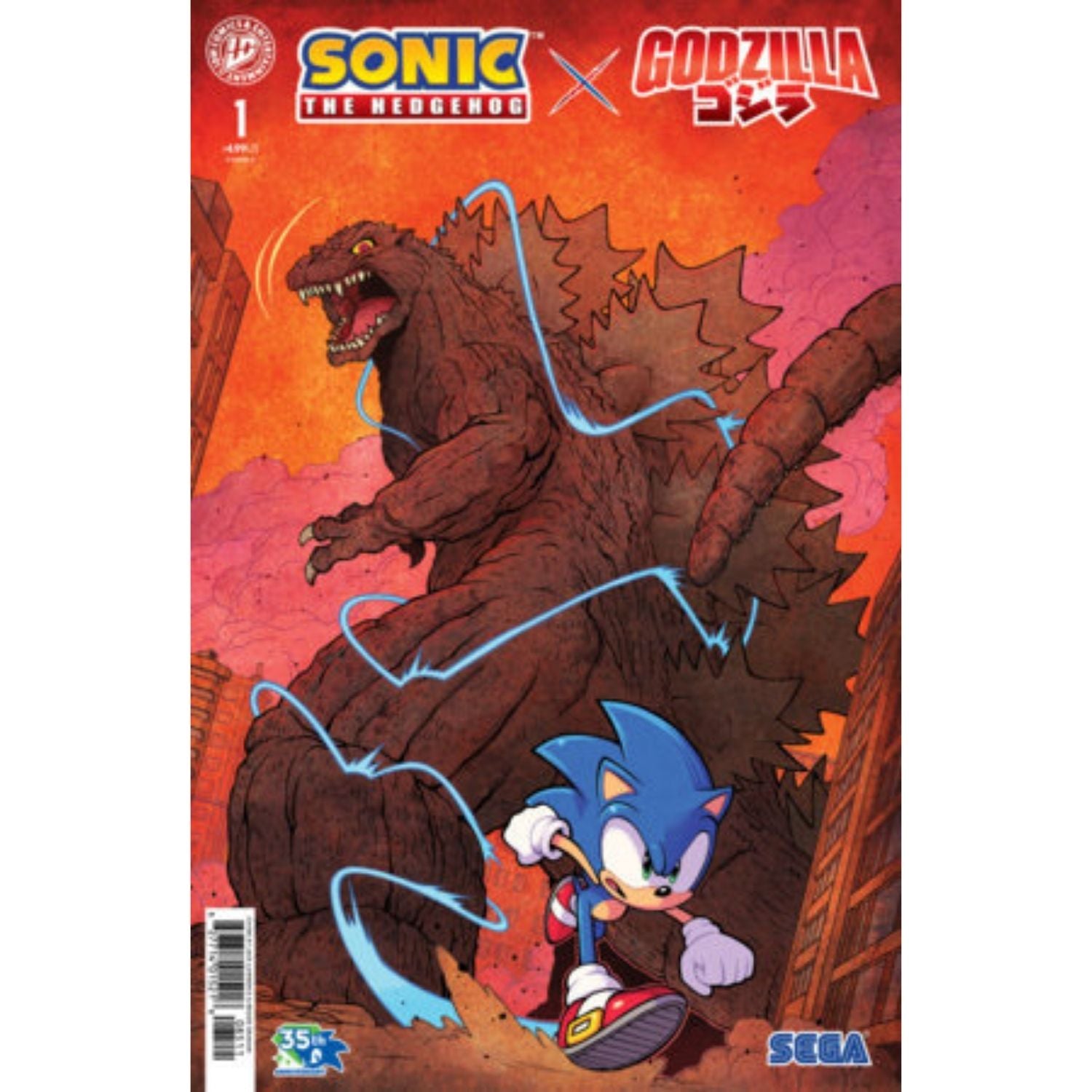 Sonic the Hedgehog x Godzilla: #1[Jack Lawrence CVR A] 2026 Comics IDW Publishing