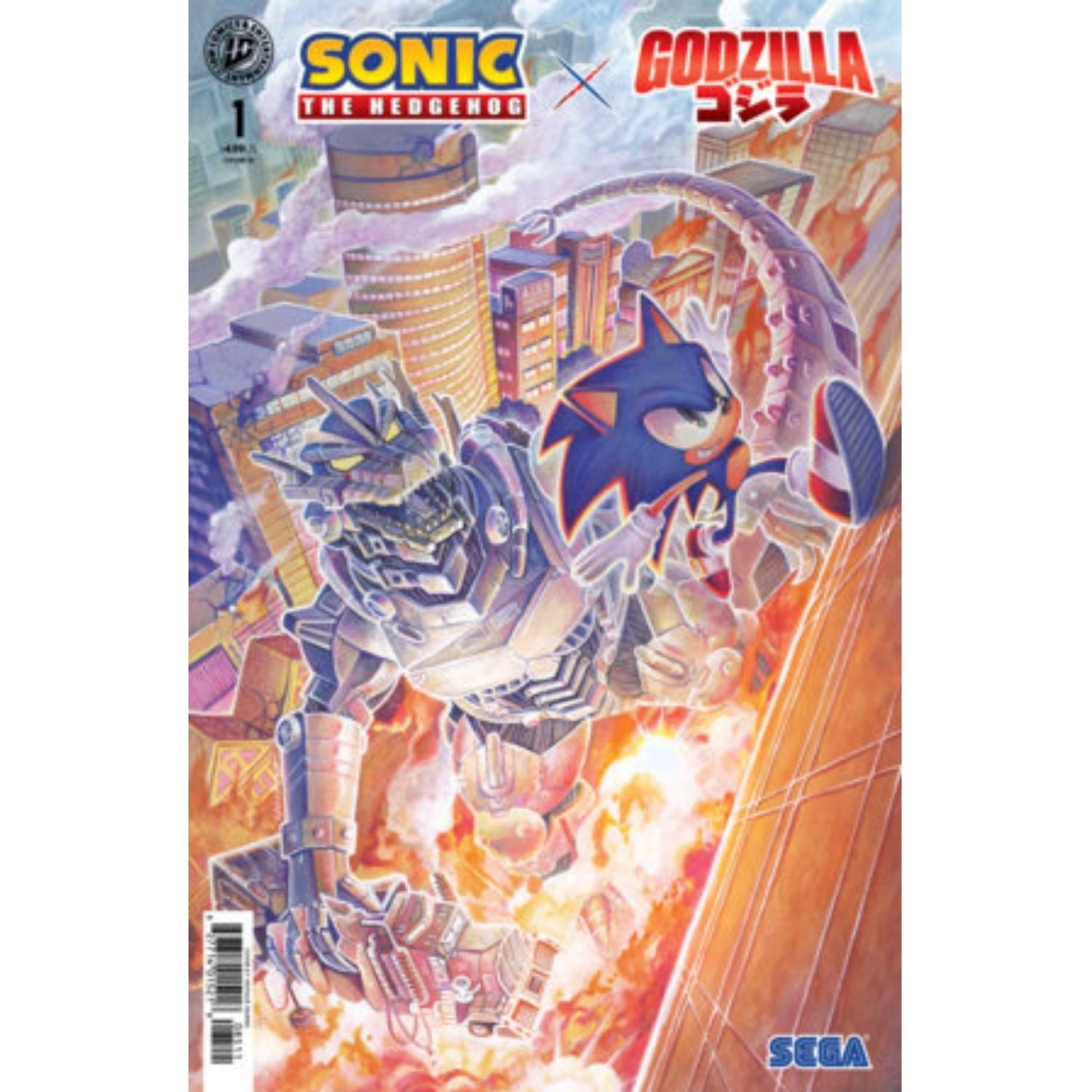 Sonic the Hedgehog x Godzilla: #1[Natalie Haines Foil - 1:25] 2026 Comics IDW Publishing