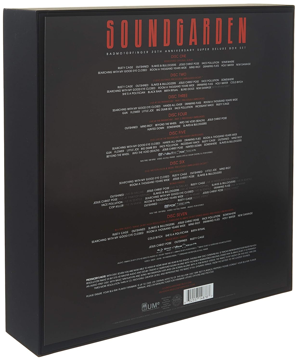 Soundgarden - Badmotorfinger [Audio CD] Audio CD/Vinyl Universal Pictures