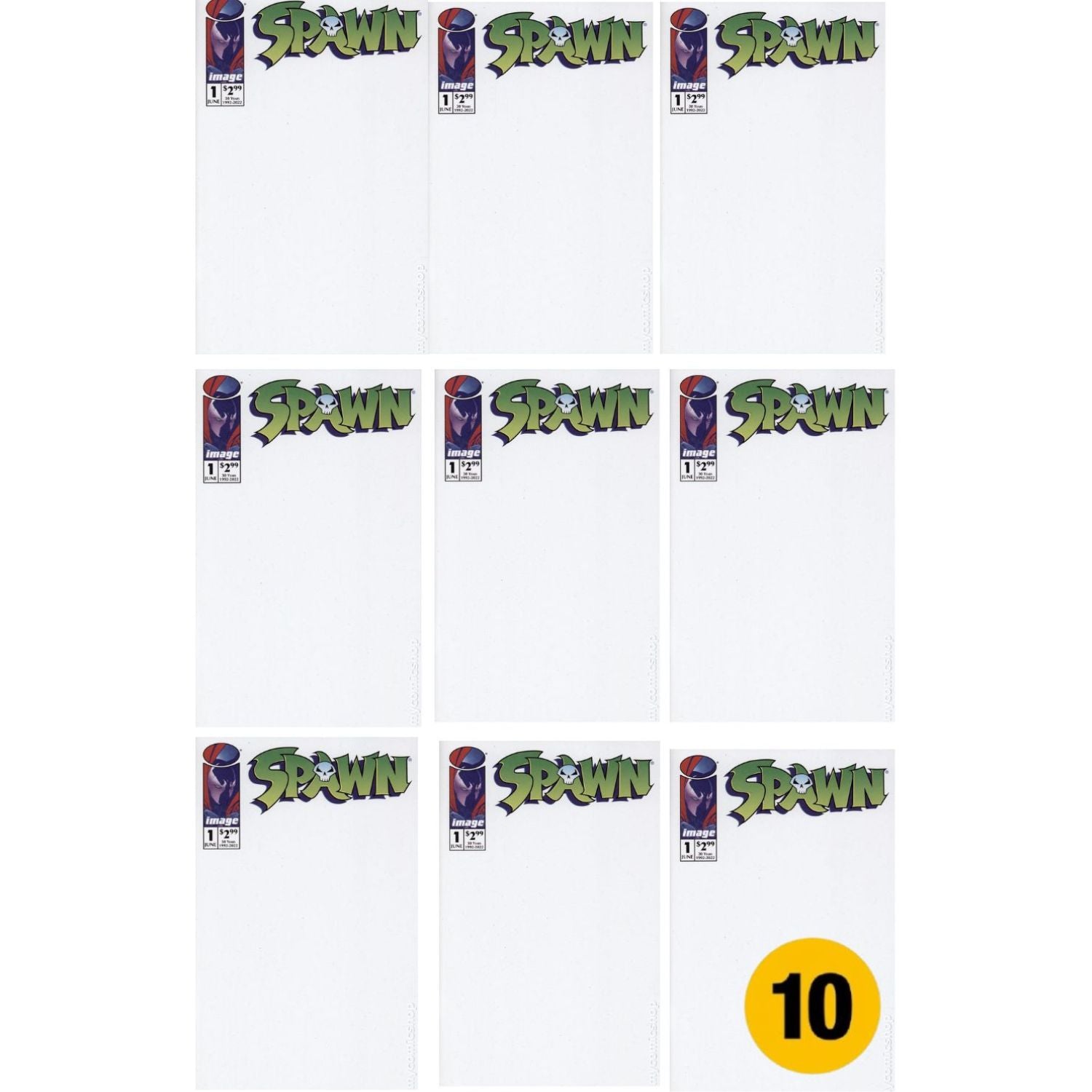 Spawn 30th Anniversary: #1 [X 10 Blank Sketch CVR] 2022 Comics Image Comics