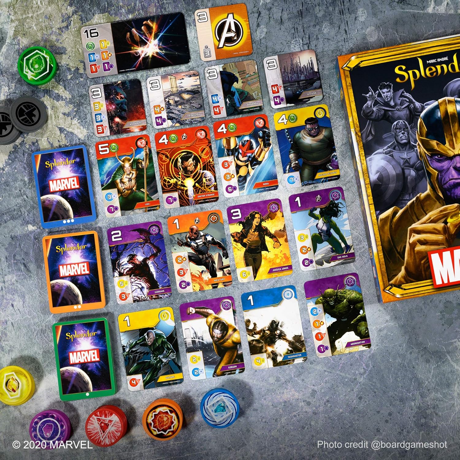 Splendor: Marvel [Board Games, 2-4 Players] Board Game Asmodee