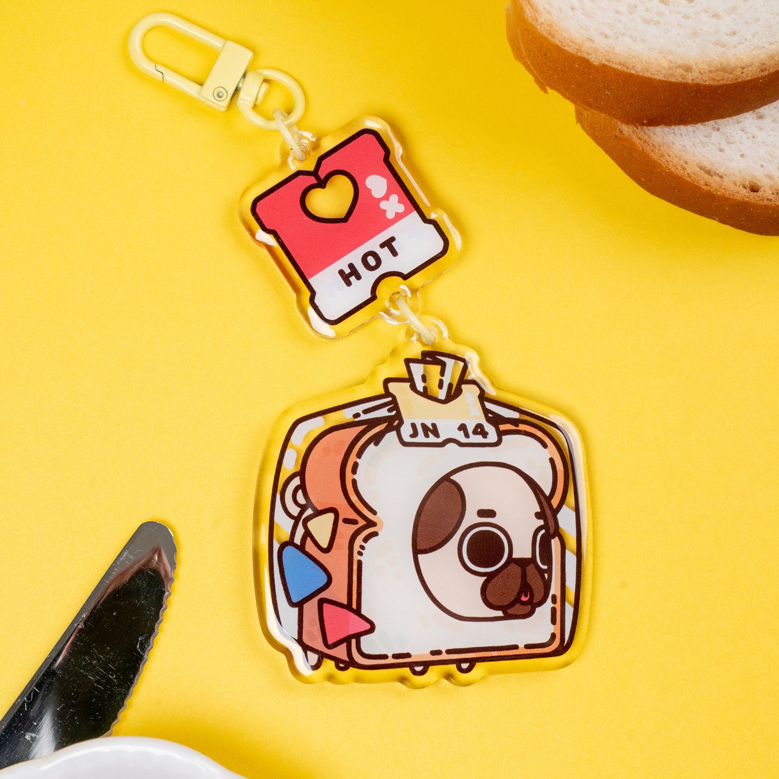 Puglie: Fresh Bread Puglie Acrylic Keychain Accessory Puglie