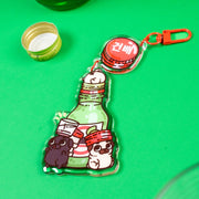 Puglie: Soju Shot Mini Puglies Acrylic Keychain Accessory Puglie