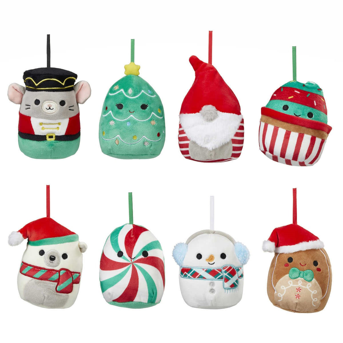 Squishmallows: Holiday Christmas Classic Collection - 8 Pack 4” Plush Ornament Plushies Kellytoy