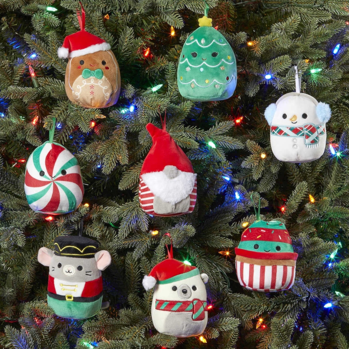 Squishmallows: Holiday Christmas Classic Collection - 8 Pack 4” Plush Ornament Plushies Kellytoy