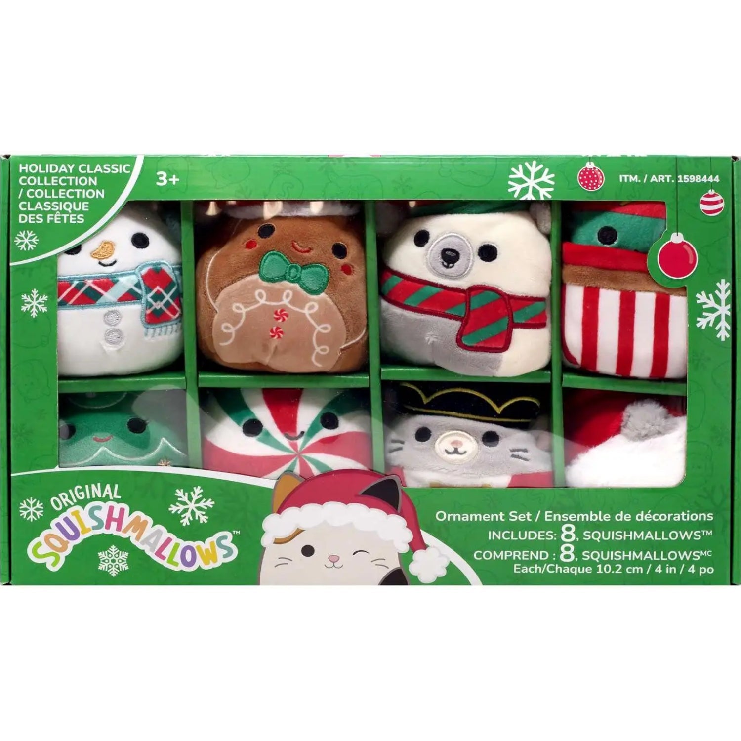Squishmallows: Holiday Christmas Classic Collection - 8 Pack 4” Plush Ornament Plushies Kellytoy