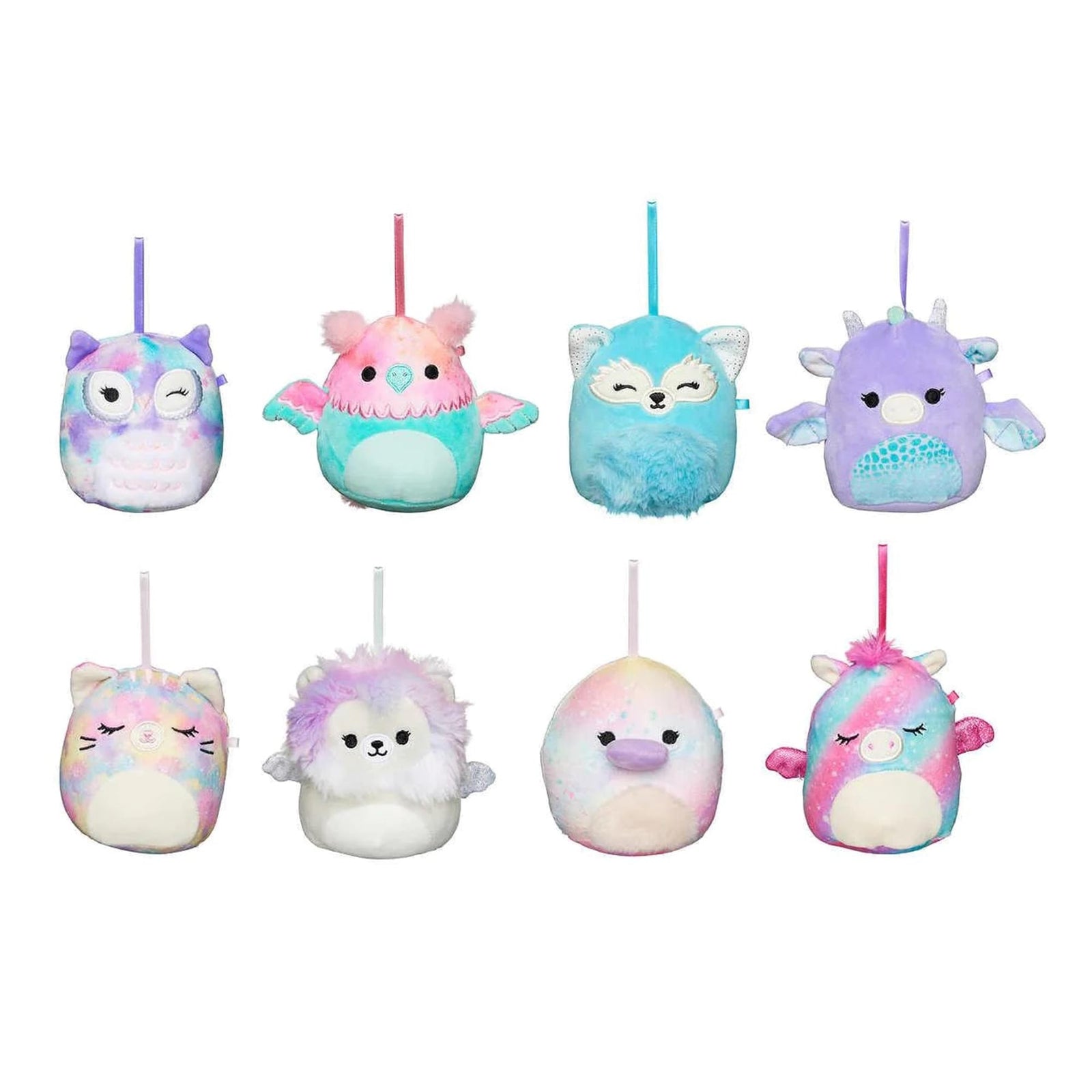 Squishmallows: 8-Pack Fantasy Ornament 2023 Set Plushies Kellytoy