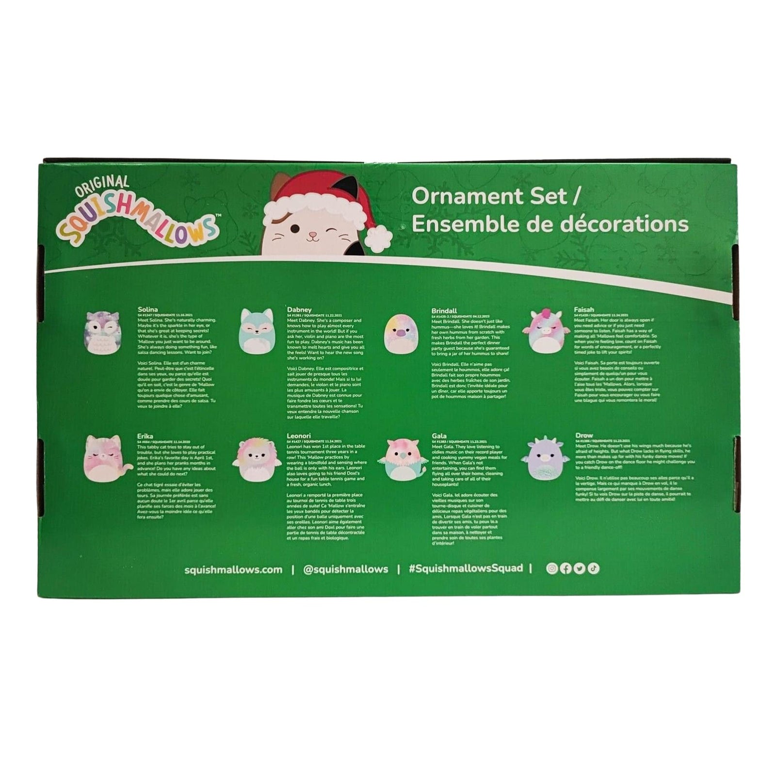 Squishmallows: 8-Pack Fantasy Ornament 2023 Set Plushies Kellytoy