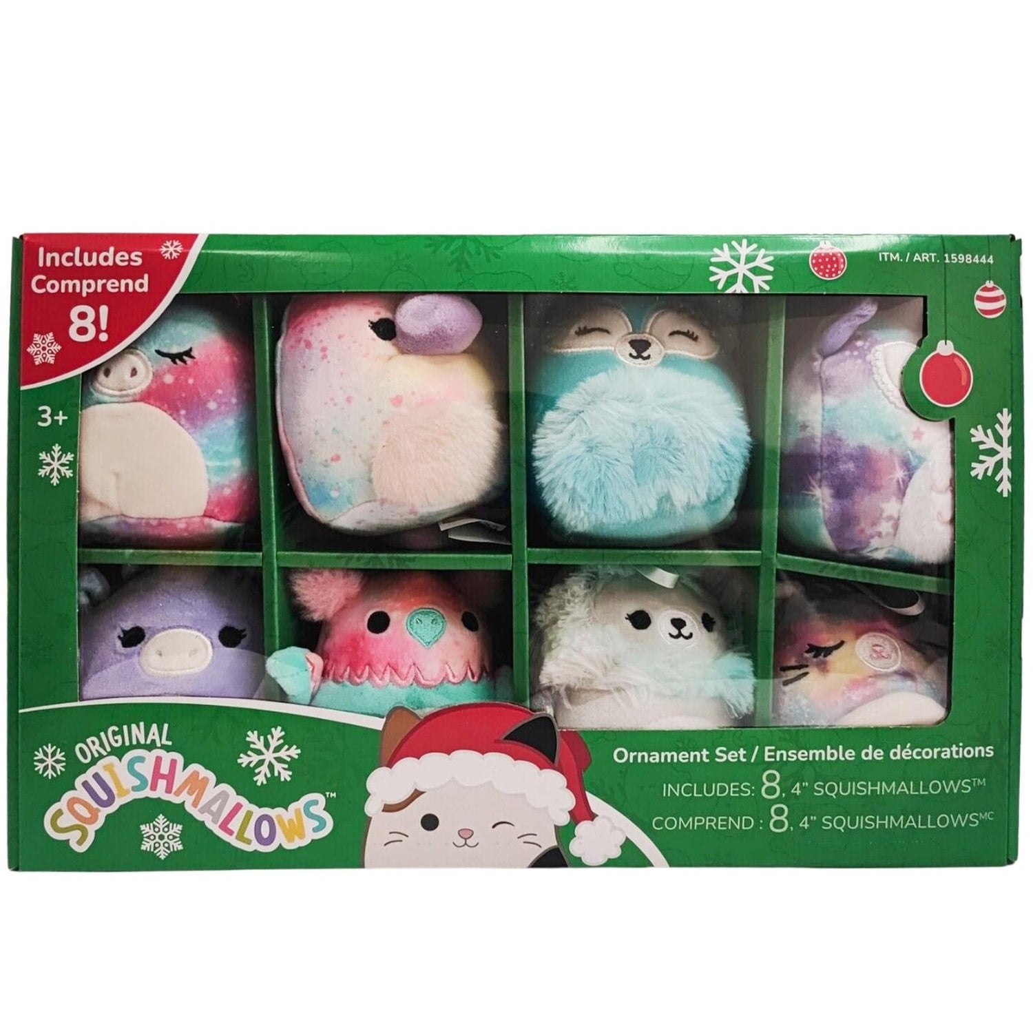 Squishmallows: 8-Pack Fantasy Ornament 2023 Set Plushies Kellytoy