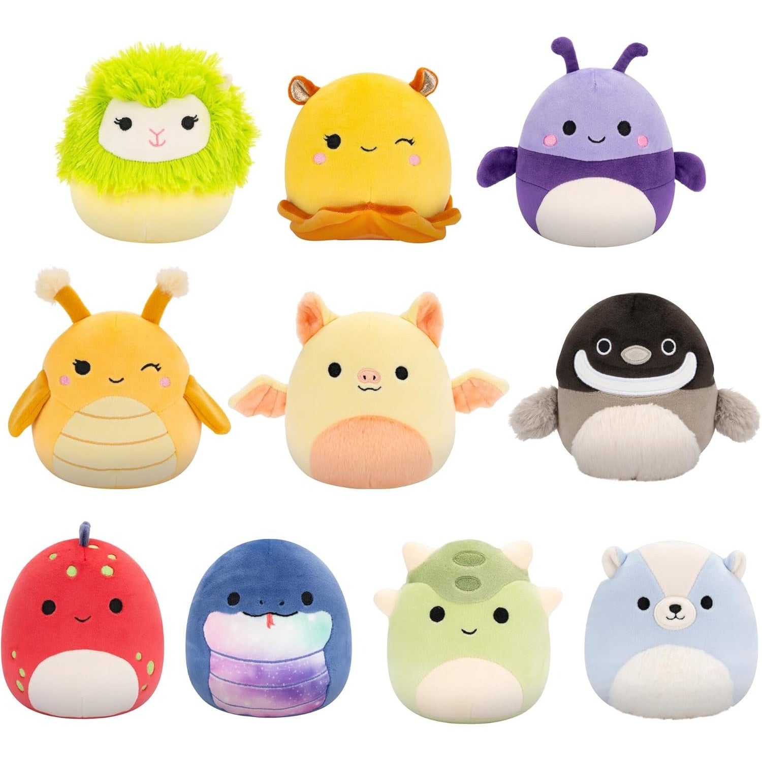 Squishmallows: Original 5-Inch Official Jazwares Plushies - 10-Pack Plushies Jazwares