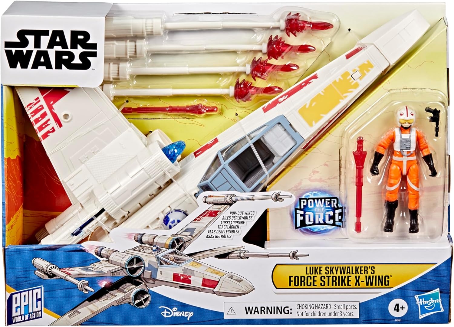 Star Wars: Epic World of Action - Luke Skywalker's Force Strike X-Wing Toys & Games Hasbro