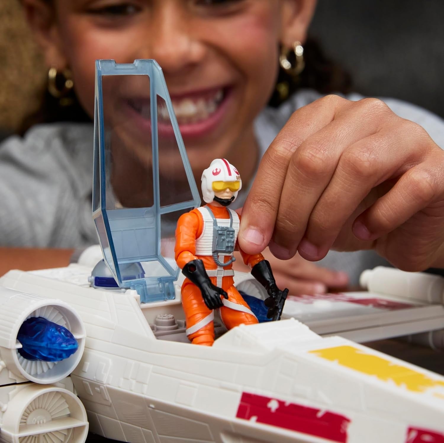 Star Wars: Epic World of Action - Luke Skywalker's Force Strike X-Wing Toys & Games Hasbro