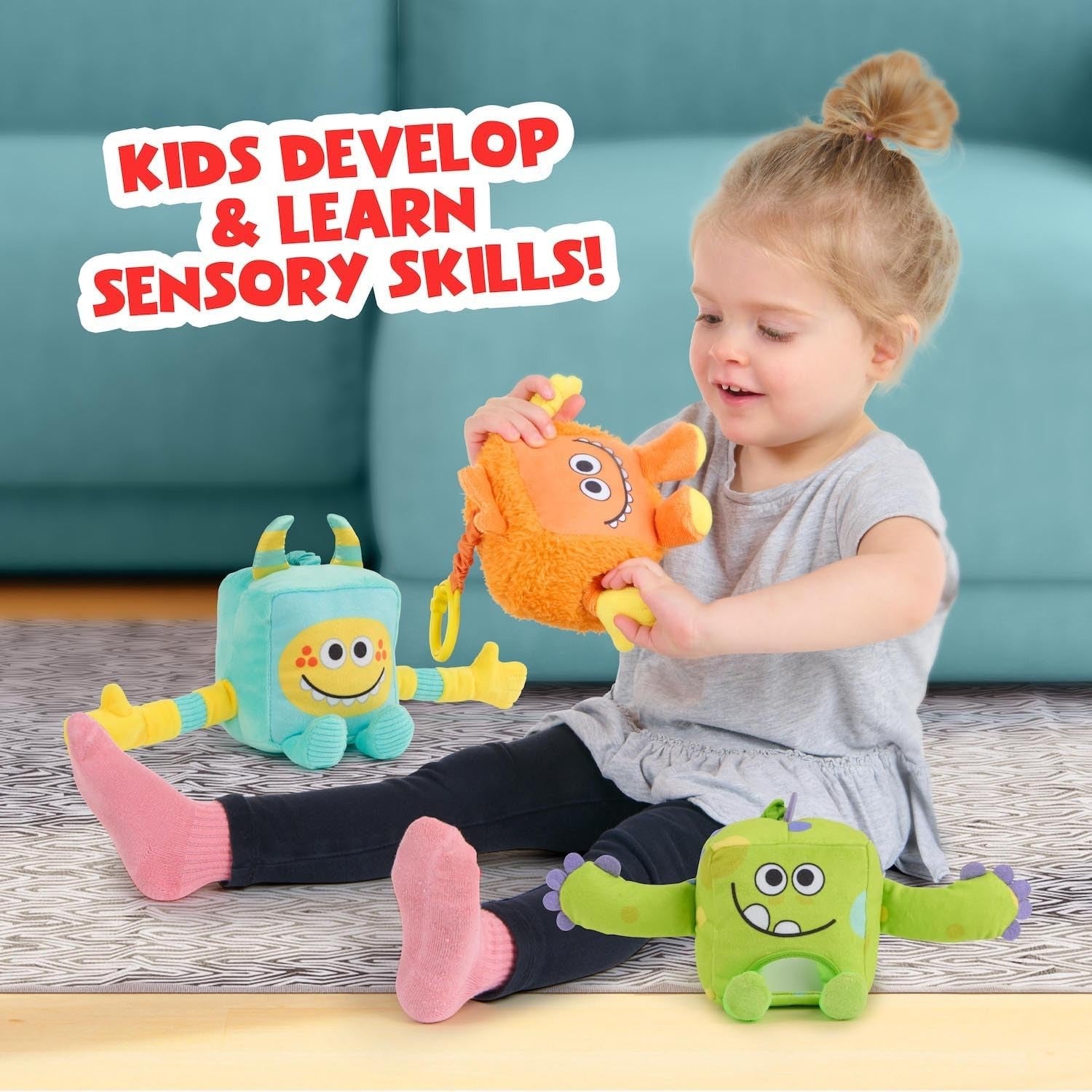 Super Simple: Sensory Plush Monster - Dewey (Orange) Plushies WowWee