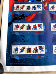 Superman Stamps: Uncut Press Sheet - Limited Edition Memorabilia DC Comics