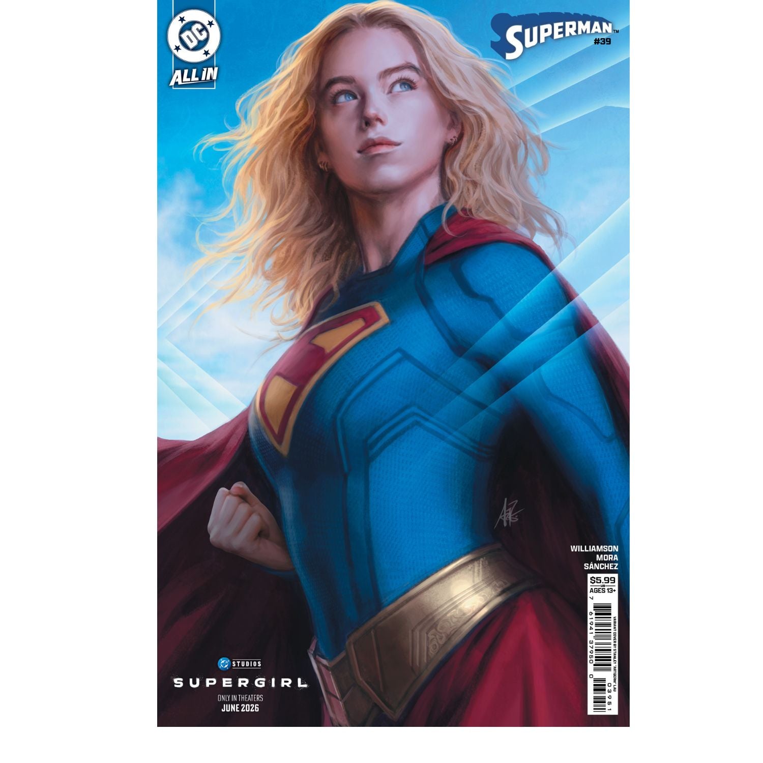 Superman: #39 [Stanley Artgerm Lau Supergirl CVR E] 2023 Comics DC Comics