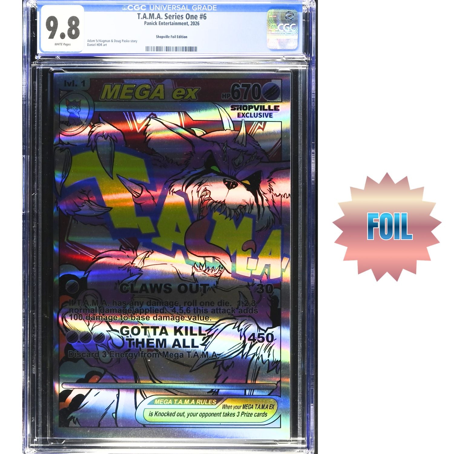 T.A.M.A.: #6 [Matthew Waite CGC 9.8 Shopville Exclusive Foil] 2025 Comics Panick Entertainment