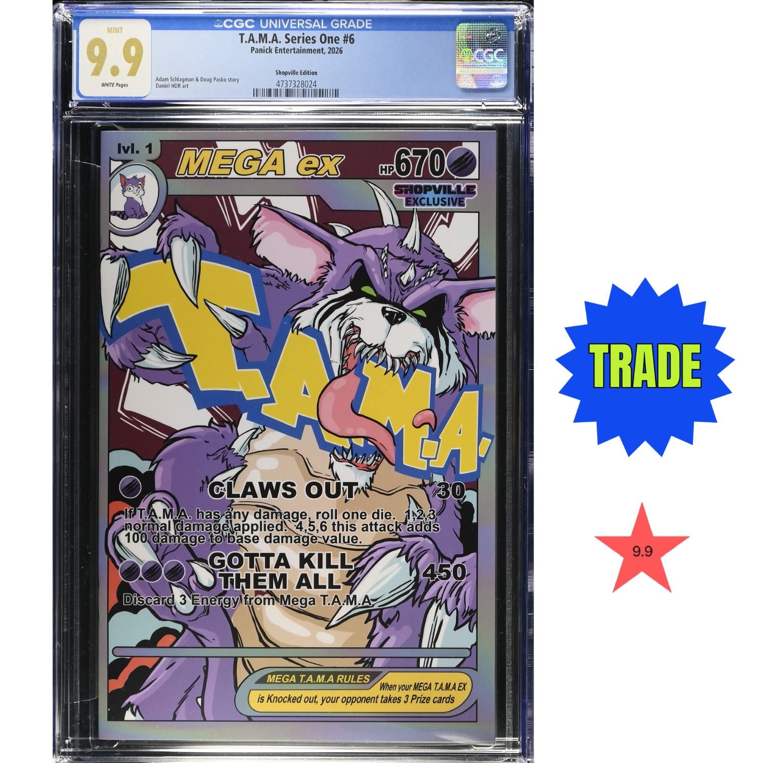 T.A.M.A.: #6 [Matthew Waite CGC 9.9 Shopville Exclusive] 2025 Comics Panick Entertainment