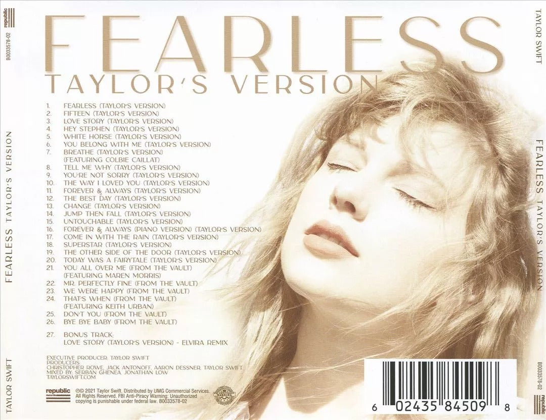 Taylor Swift - Fearless Taylors Version [Audio CD] Audio CD/Vinyl Republic Records