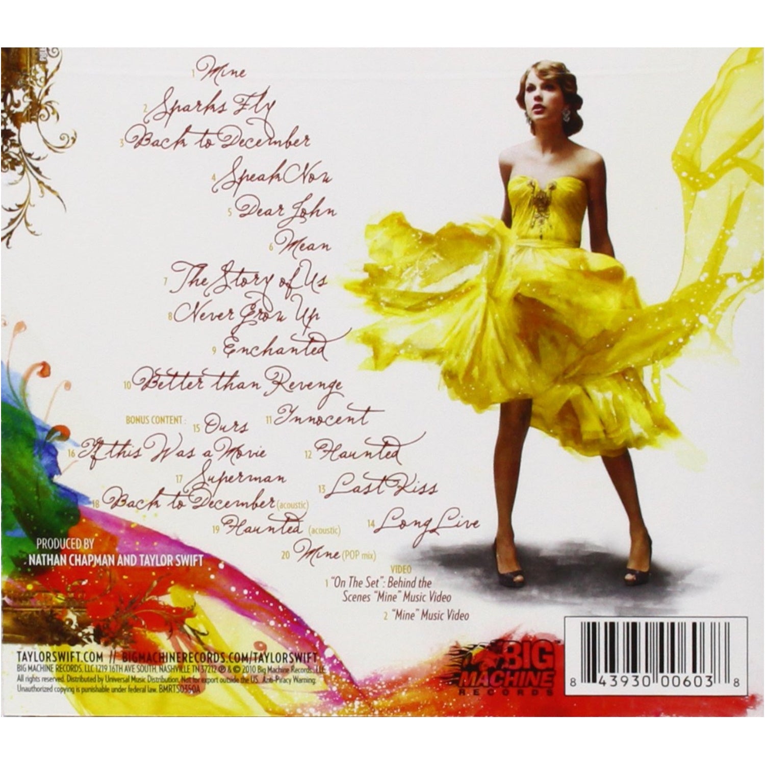 Taylor Swift: Speak Now - Deluxe Edition [Audio CD] Audio CD/Vinyl Universal Pictures