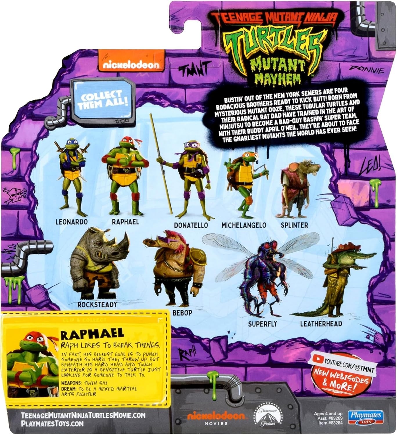 Teenage Mutant Ninja Turtles: Mutant Mayhem Raphael - 4.5" Figure Toys & Games Playmates