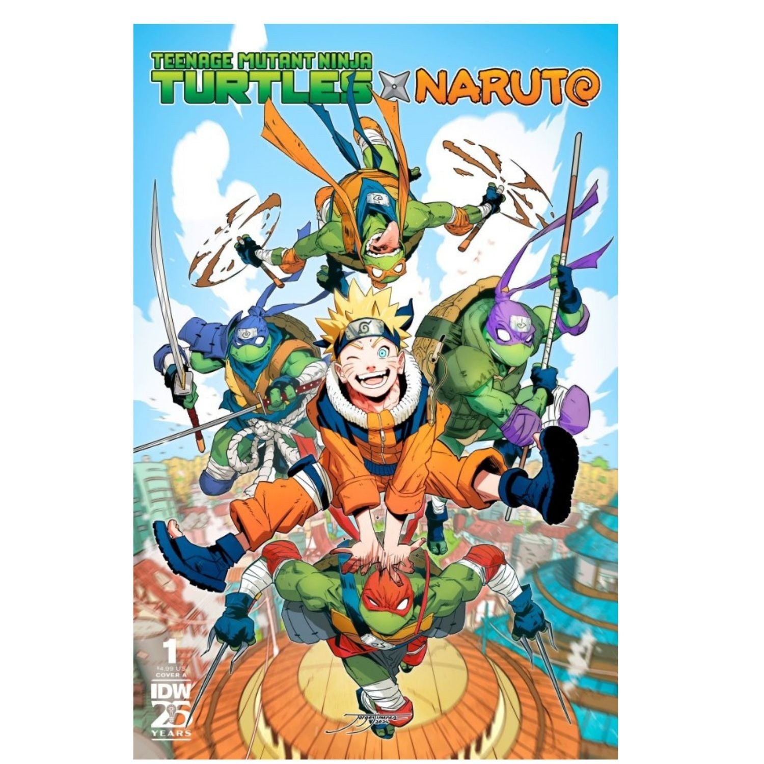 Teenage Mutant Ninja Turtles X Naruto: #1 (Jorge Jiminez CVR A) 2024 Comics IDW Publishing