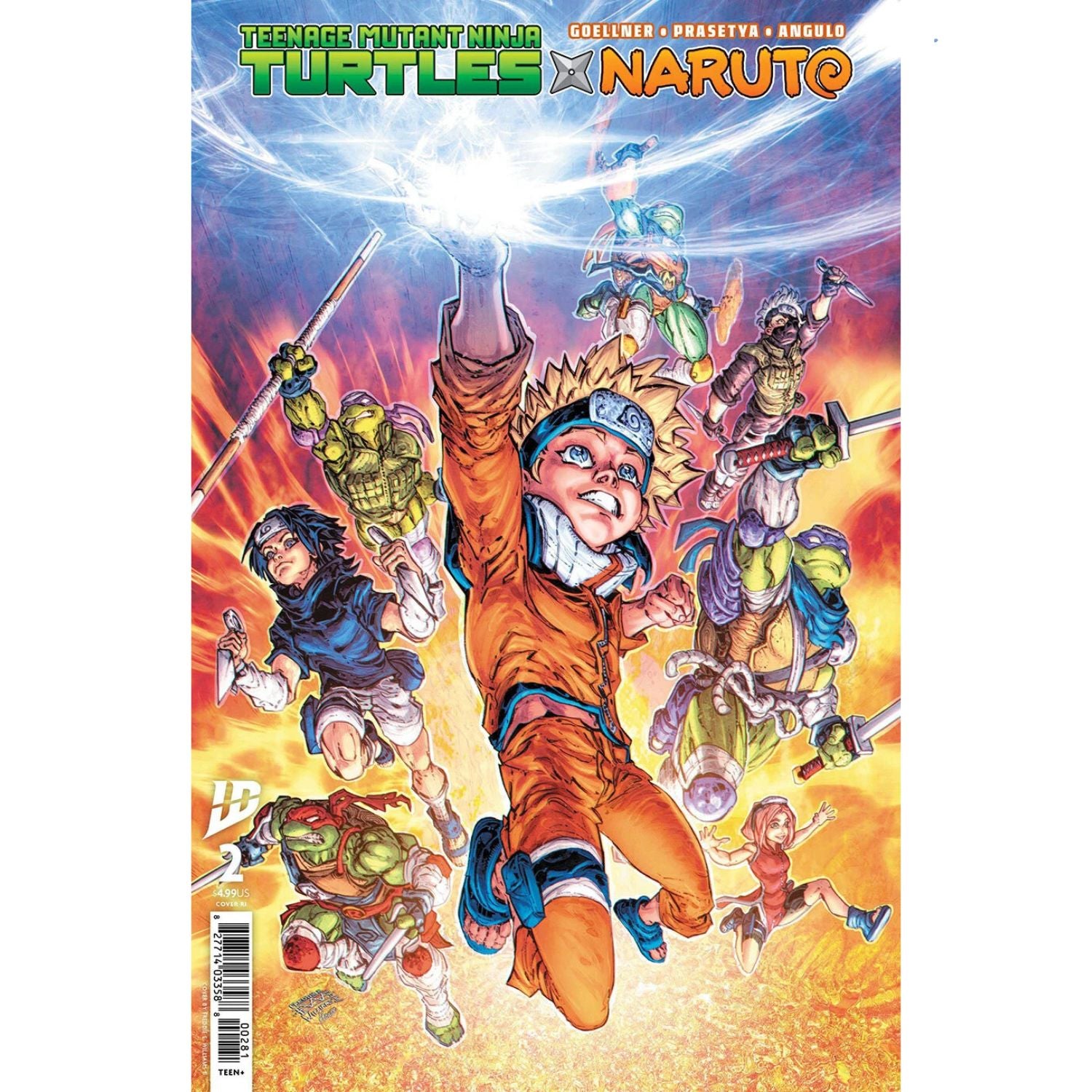 Teenage Mutant Ninja Turtles X Naruto: #2 [Freddie E. Williams II CVR RI - 1:100] 2024 Comics IDW Publishing