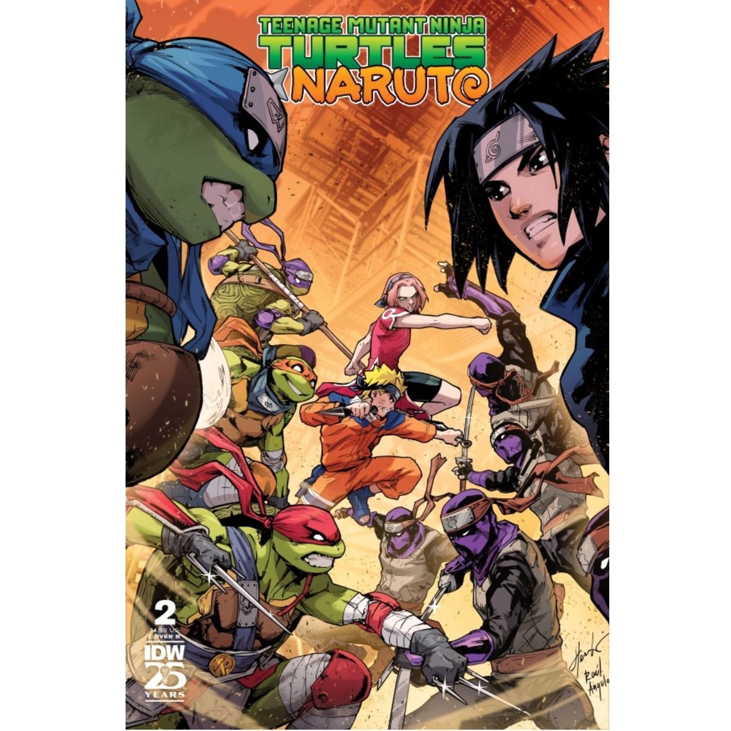 Teenage Mutant Ninja Turtles X Naruto: #2 [Hendry Prasetya CVR B] 2024 Comics IDW Publishing