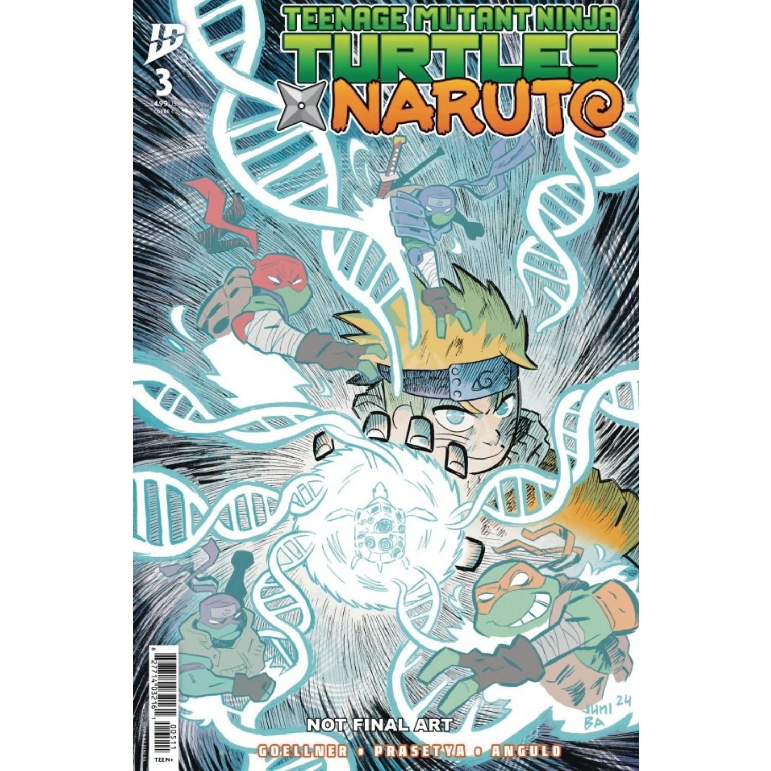 Teenage Mutant Ninja Turtles X Naruto: #3 [Juni Ba CVR C] 2025 Comics IDW Publishing